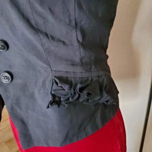 All Saints Linen Black Fitted Vest - Picture 4 of 5